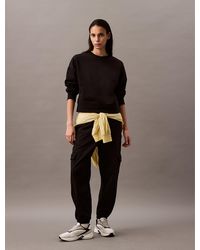 Calvin Klein - Relaxed Monogram Fleece Sweatshirt - Lyst
