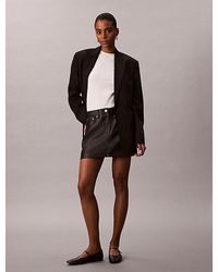 Calvin Klein - Jeans Faux Leather Mini Skirt - Lyst