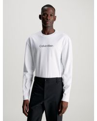 Calvin Klein - T-shirt à manches longues avec logo - Lyst