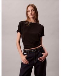 Calvin Klein - Supima Cotton Emblem Logo Graphic Classic T-Shirt - Lyst