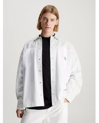Calvin Klein - Oversized Hemdjacke aus Baumwoll-Twill - Lyst