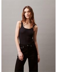 Calvin Klein - Cotton Contour Rib Bodysuit - Lyst
