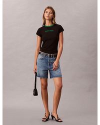 Calvin Klein - Jeans Logo Graphic Baby Tee - Lyst