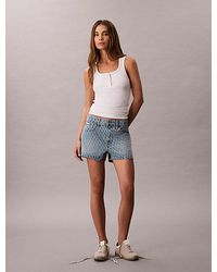 Calvin Klein - 90's Monogram Denim Shorts - Lyst