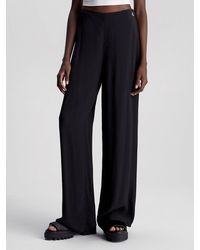 Calvin Klein - Pantalon ample en mousseline - Lyst