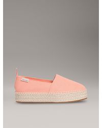 Calvin Klein - Espadrilles Compensées En Toile - Lyst