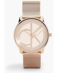 Calvin Klein - Monogram Logo Mesh Bracelet Watch - Lyst