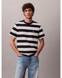 Calvin Klein - Cotton Stretch Stripe T-Shirt - Lyst