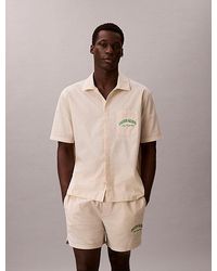 Calvin Klein - Cotton Crest Logo Pyjama Top - Lyst
