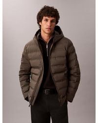 Calvin Klein - Piumino Ripiegabile Trapuntato Ripiegabile Con Logo Goffrato - Lyst