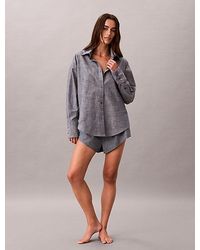 Calvin Klein - Pyjama Top Icon Cotton Chambray - Lyst