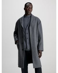 Calvin Klein - Relaxed Wool Blend Coat - Lyst