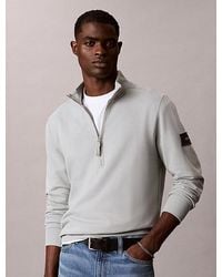 Calvin Klein - Jeans Utility Badge Quarter Zip Sweatshirt - Lyst