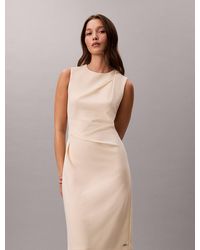 Calvin Klein - Stretch Crepe Sleeveless Dress - Lyst