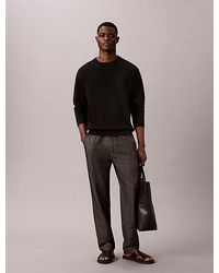 Calvin Klein - Jeans Cotton Chambray Drawstring Trousers - Lyst