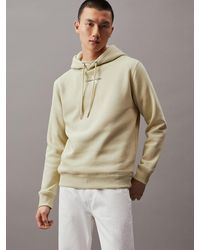 Calvin Klein - Sweat-shirt à capuche en polaire avec monogramme - Lyst