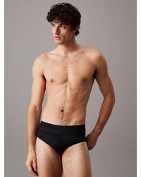 Calvin Klein - Double Waistband Swim Briefs - Lyst