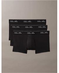 Calvin Klein - Icon Cotton Stretch Script 3-Pack Low Rise Trunk - Lyst
