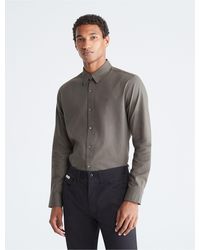 Calvin Klein - Solid Flannel Classic Button-down Shirt - Lyst