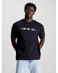 Calvin Klein - T-shirt Met Logo En Fotoprint - Lyst