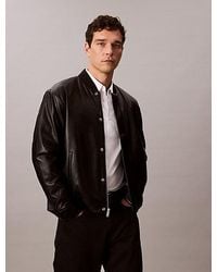 Calvin Klein - Imitatieleren Bomberjack - Lyst