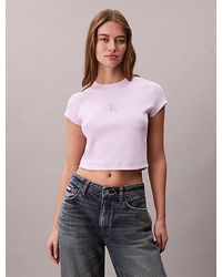 Calvin Klein - Monologo Baby Tee - Lyst