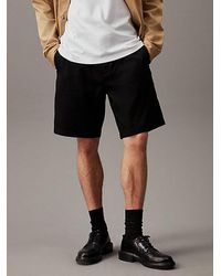 Calvin Klein - Shorts holgados de mezcla de lyocell - Lyst
