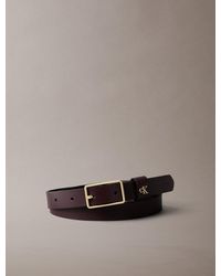 Calvin Klein - Leather Monogram Hardware Belt - Lyst