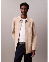 Calvin Klein - Calvin Klein Canvas Relaxed Shirt Jacket - Lyst