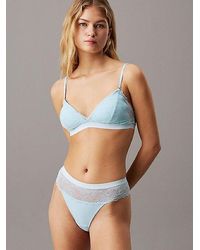 Calvin Klein - Sujetador de triángulo de encaje - Icon Lace - Lyst