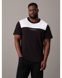 Calvin Klein - T-shirt grande taille color-block - Lyst