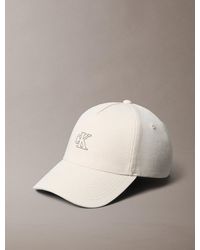 Calvin Klein - Cotton Canvas Monogram Baseball Cap - Lyst