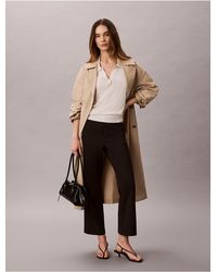 Calvin Klein - Ponte Cropped Flared Pants - Lyst