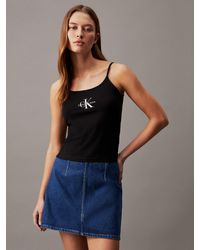 Calvin Klein - Slim Monogram Cami Top - Lyst