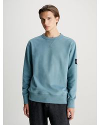 Calvin Klein - Monogram Terry Badge Sweatshirt - Lyst