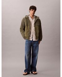 Calvin Klein - Jeans Hooded Nylon Windbreaker Jacket - Lyst