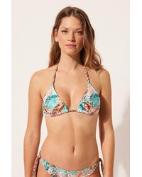 Calzedonia - Double Face Triangle Bikini Top Wild Foliage - Lyst