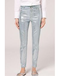 Calzedonia - Laminated Effect Stretch Jeans - Lyst