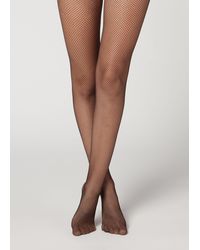 Collant matt velati 20 denariCalzedonia in Cotone di colore Nero | Lyst
