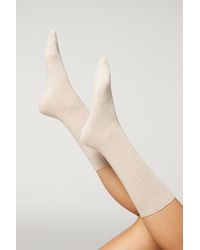 Calzedonia - Short Ribbed Socks With Wool And Cashmere - Lyst