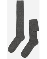 Calzedonia - Men's Ribbed Wool And Cashmere Long Socks - Lyst