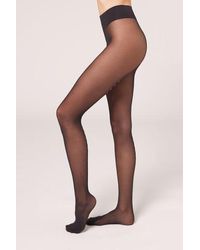 Calzedonia - 30 Denier Sheer Tights With Jewel Back Seam - Lyst