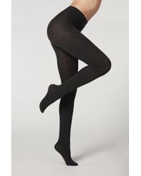 Calzedonia - Soft Modal And Cashmere Blend Tights Dark - Lyst