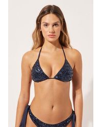 Calzedonia - Triangle Bikini Top With Removable Padding Glowing Surface - Lyst