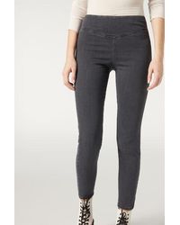 Calzedonia Vinyl Leggings in Black | Lyst