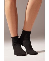 Calzedonia - Short Socks With Linen Without Borders - Lyst