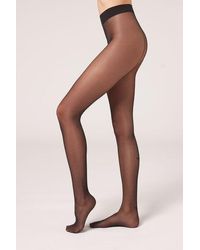 Calzedonia - Amour Back Seam 30 Denier Sheer Tights - Lyst