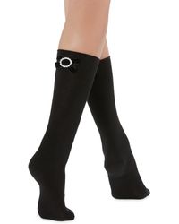 Calzedonia Patterned Knee-high Socks - Black
