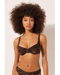 Calzedonia - Animal Print Balconette Bikini Top Mombasa - Lyst