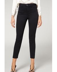 Calzedonia - Soft-Touch Thermal Skinny Jeans - Lyst